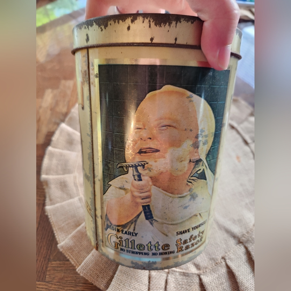 VINTAGE Gillette Advertising Tin